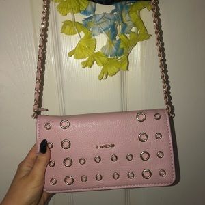 Bebe pink crossbody detachable purse